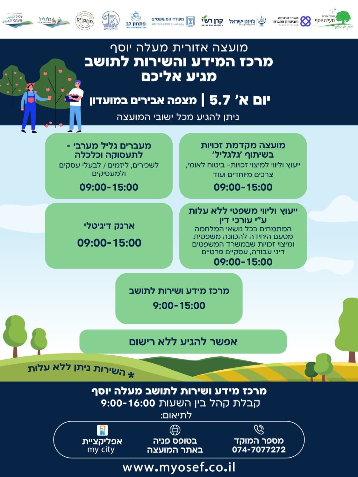 מרכז מידע ושירות לתושב מגיע עד אליכם!